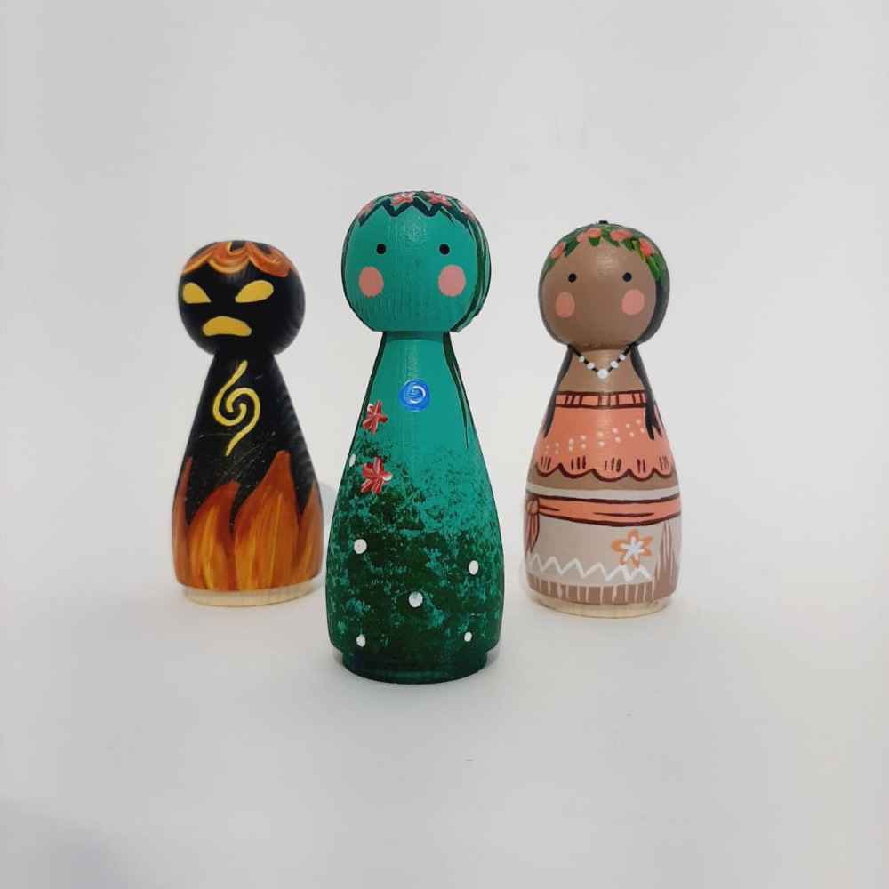 Price and Buy Handmade Wooden Peg Dolls – Dream Theme | Whimsical Wooden Figures - Image 3