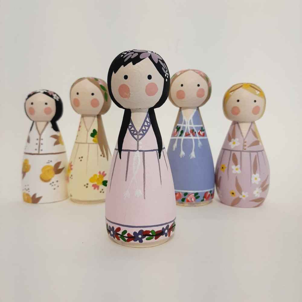 Price and Buy Handmade Wooden Peg Dolls – Fairy Tale Characters | Enchanting Wooden Toys - Image 3