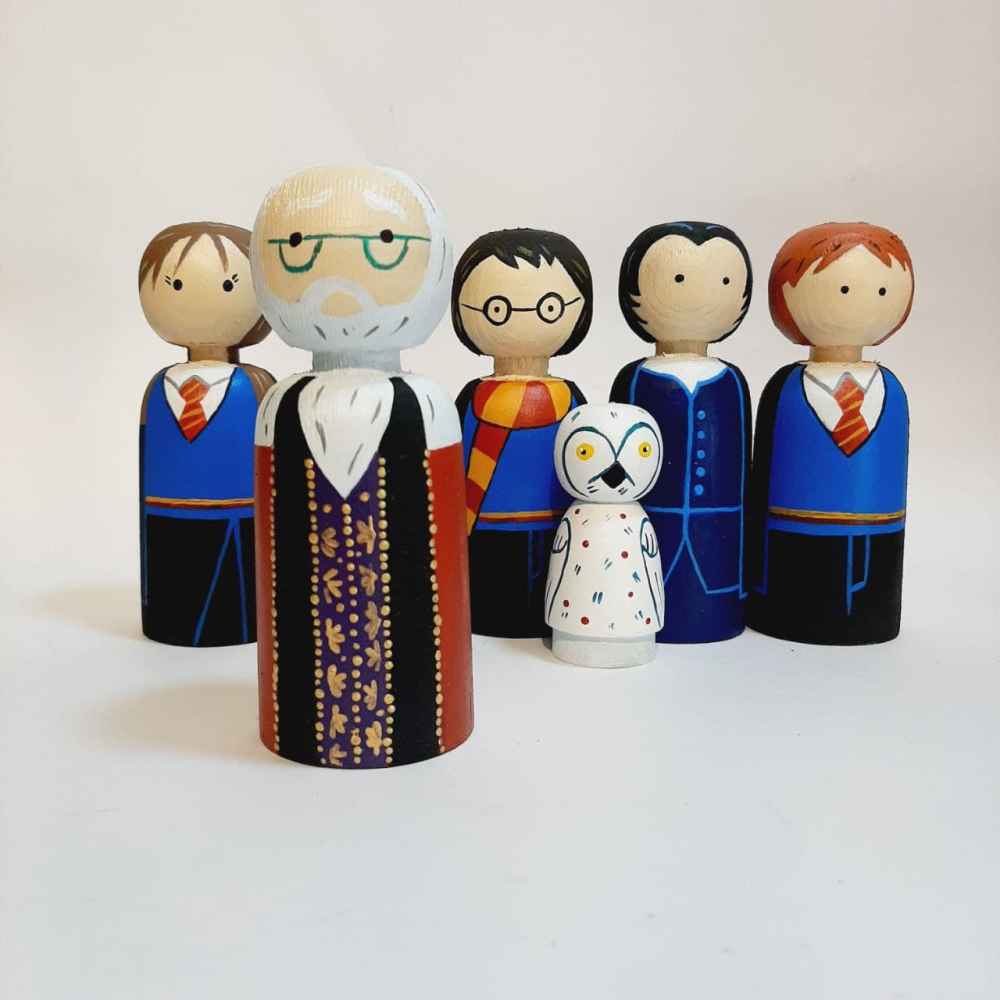 Price and Buy Handmade Wooden Peg Dolls – Harry Potter | Custom Wizarding Figures - Image 3
