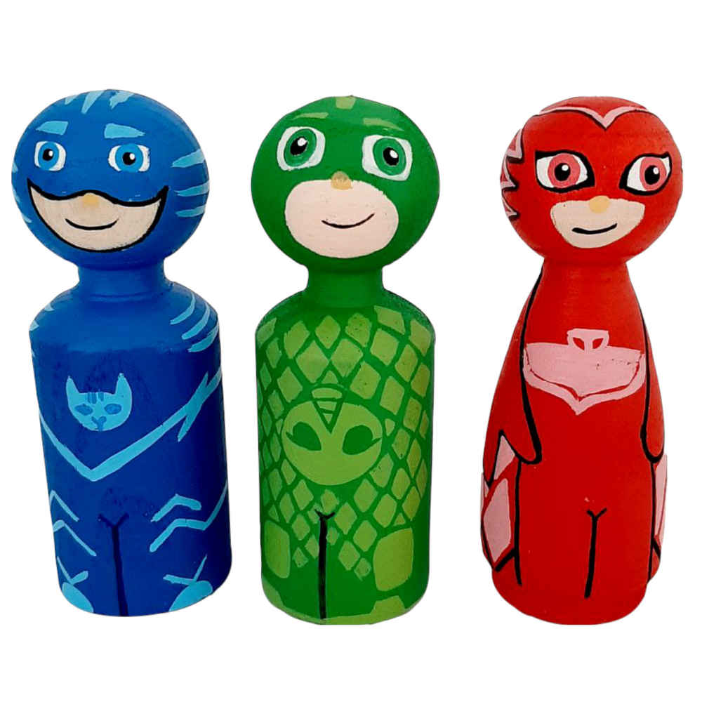 Price and Buy Handmade Wooden Peg Dolls – Little Heroes | Custom Kids’ Toy Figures