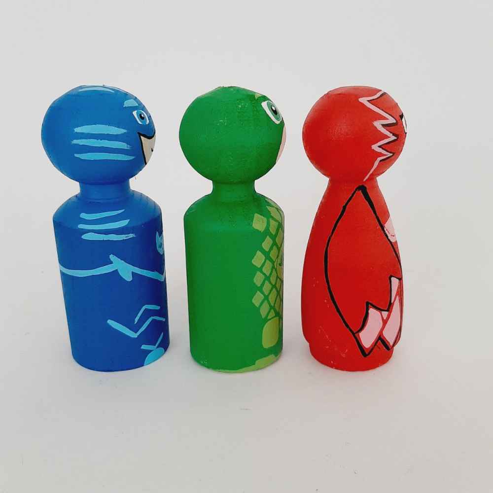Price and Buy Handmade Wooden Peg Dolls – Little Heroes | Custom Kids’ Toy Figures - Image 3