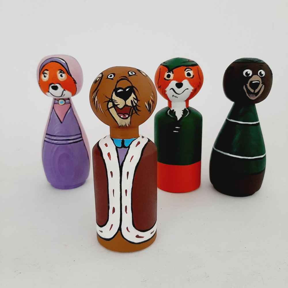 Price and Buy Handmade Wooden Peg Dolls – Robin Hood | Classic Adventure Figures - Image 3