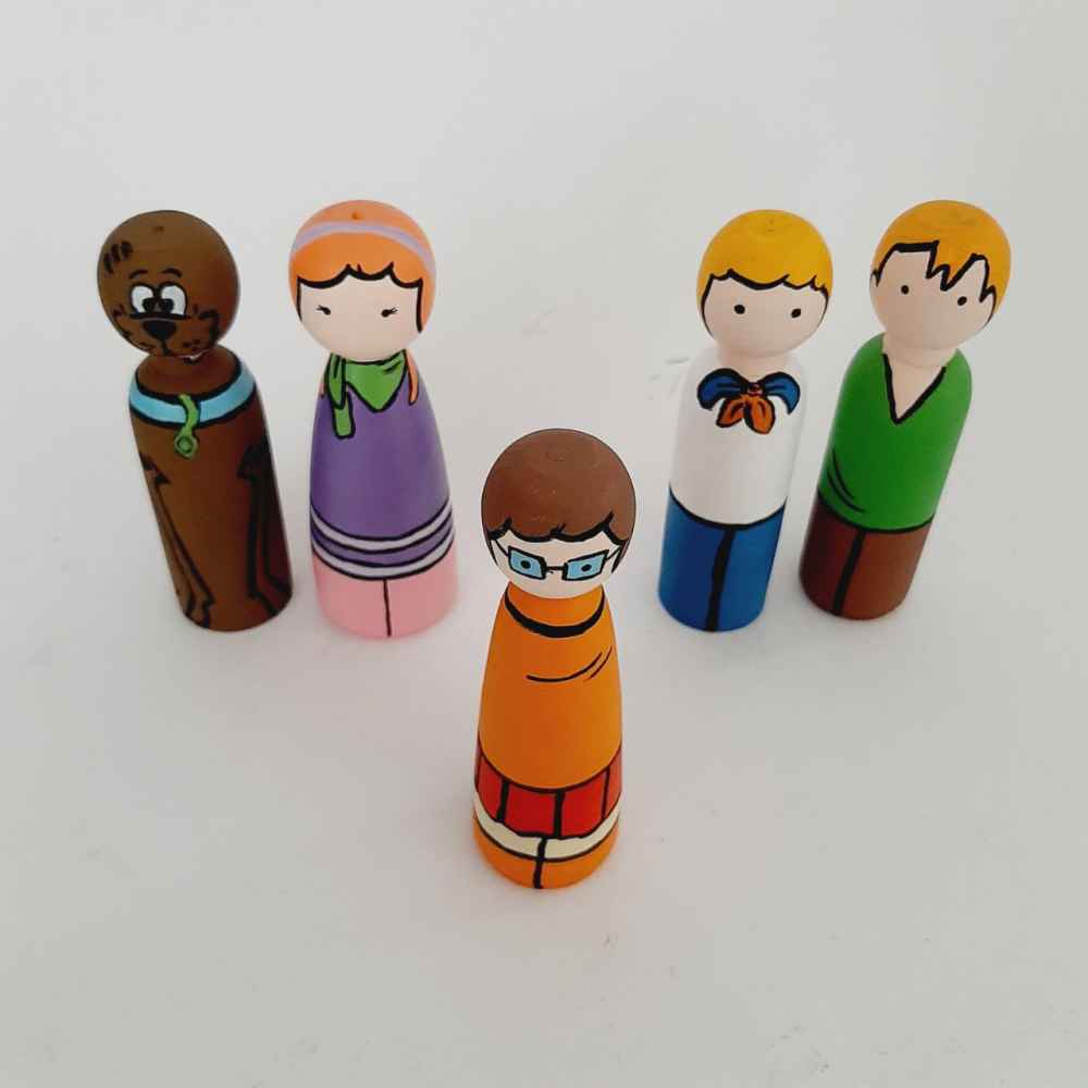 Price and Buy Handmade Wooden Peg Dolls – Scooby Doo | Custom Cartoon Figures - Image 3