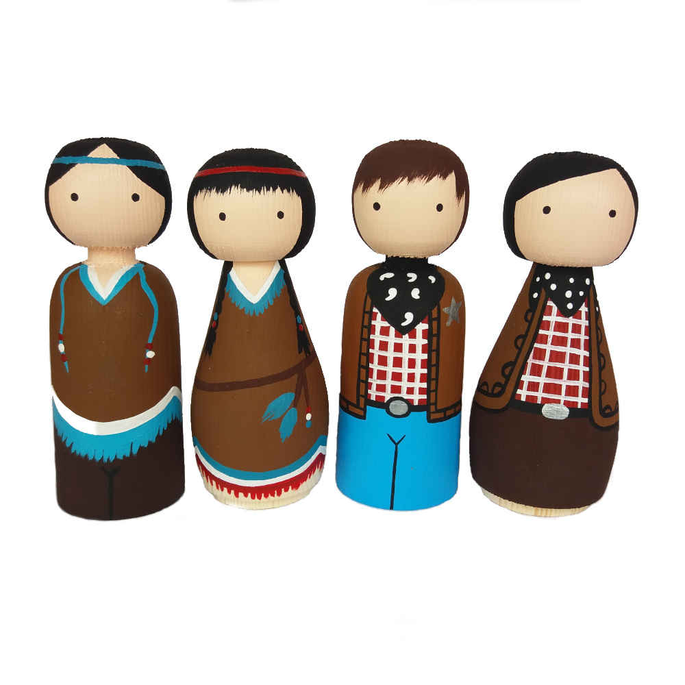 Price and Buy Handmade Wooden Peg Dolls – Sorkh Poost | Traditional Wooden Toys