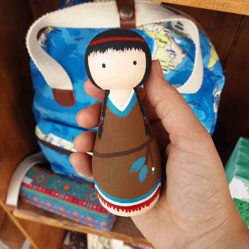 Price and Buy Handmade Wooden Peg Dolls – Sorkh Poost | Traditional Wooden Toys - Image 3