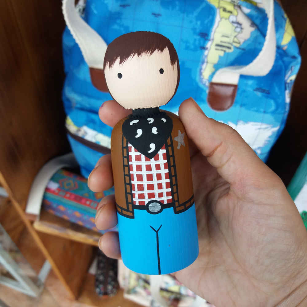 Price and Buy Handmade Wooden Peg Dolls – Sorkh Poost | Traditional Wooden Toys - Image 4