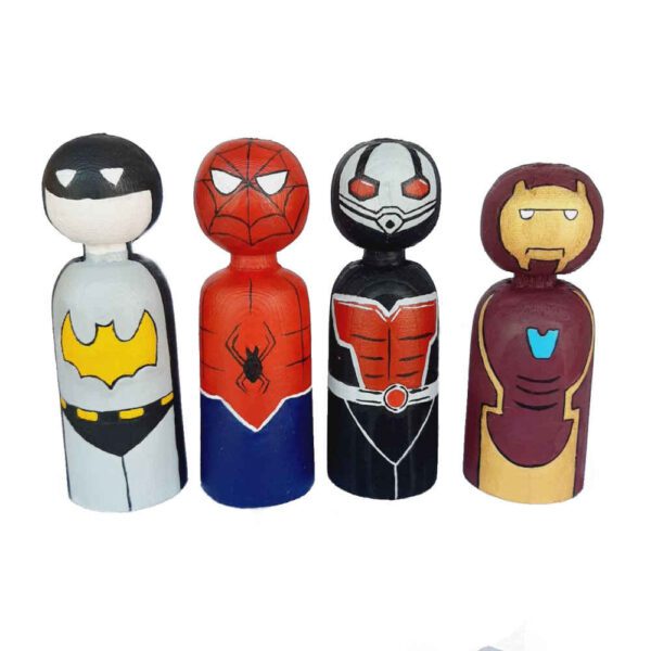 Price and Buy Handmade Wooden Peg Dolls – Super Heroes 02 | Unique Wooden Figures_68fc2270a4582.jpeg Price and Buy Handmade Wooden Peg Dolls – Super Heroes 02 | Unique Wooden Figures