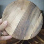 Price and Buy Handmade Wooden Plate 20 cm – Rustic Style, Perfect for Desserts or Sides (5x) - Image 4