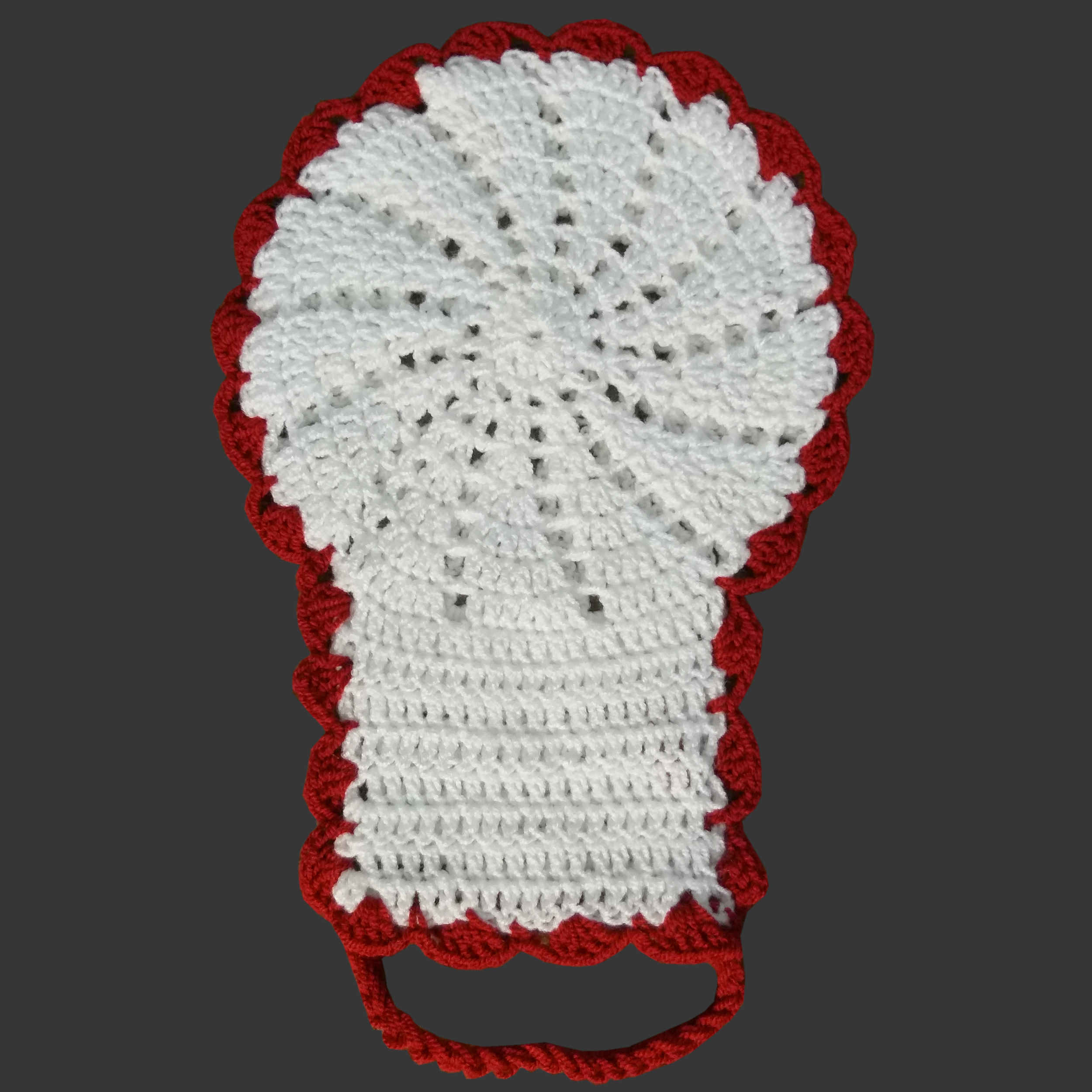 Price and Buy Handwoven Bath Mitt Loofah for Adults Red (x5) - Image 3
