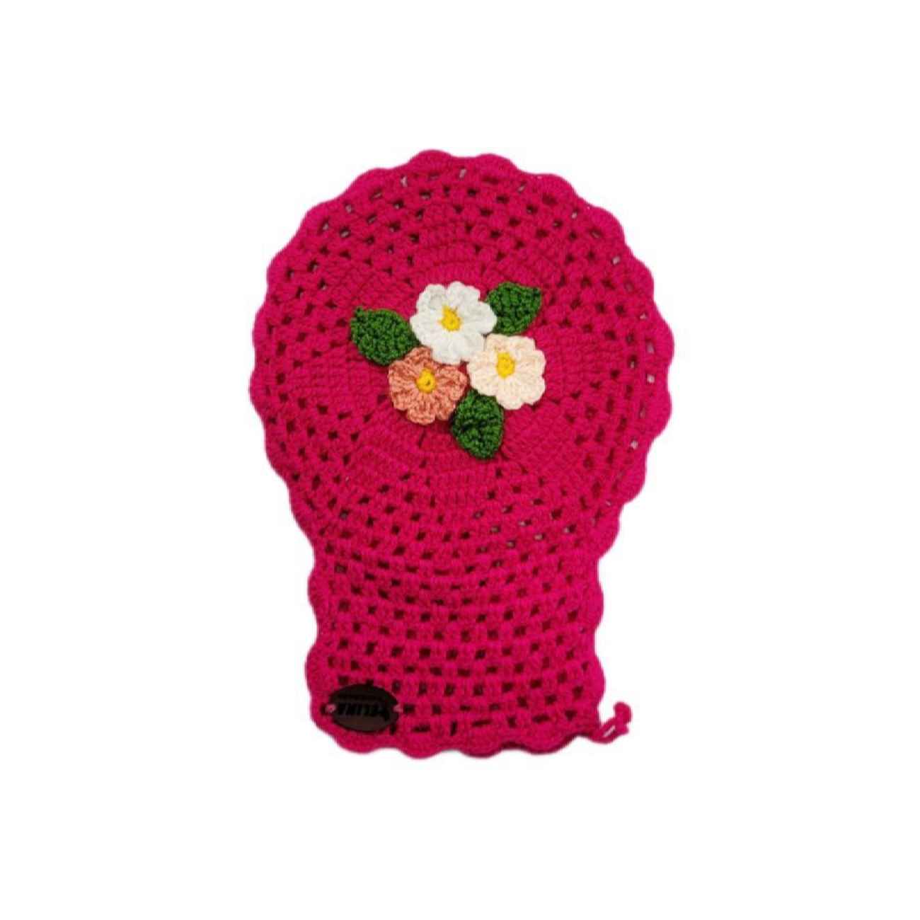 Price and Buy Handwoven Bath Mitt Loofah with Flower Design (x5) - Image 5