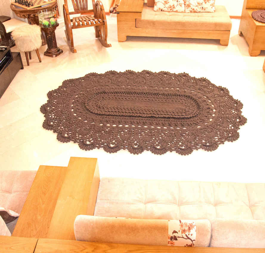 Price and Buy Handwoven Boho Macrame Floor Rug – Brown Color - Image 6