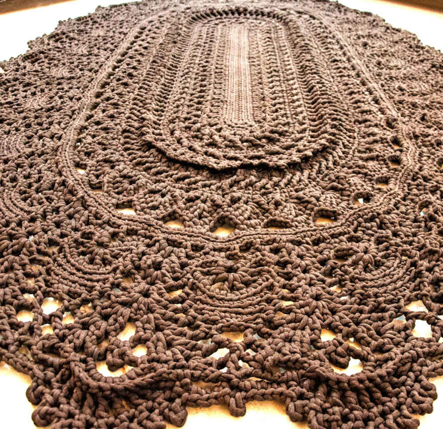 Price and Buy Handwoven Boho Macrame Floor Rug – Brown Color - Image 7