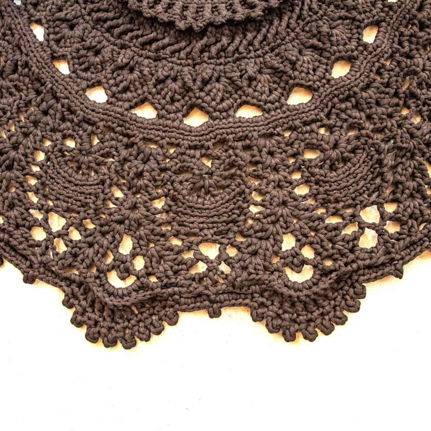 Price and Buy Handwoven Boho Macrame Floor Rug – Brown Color - Image 9