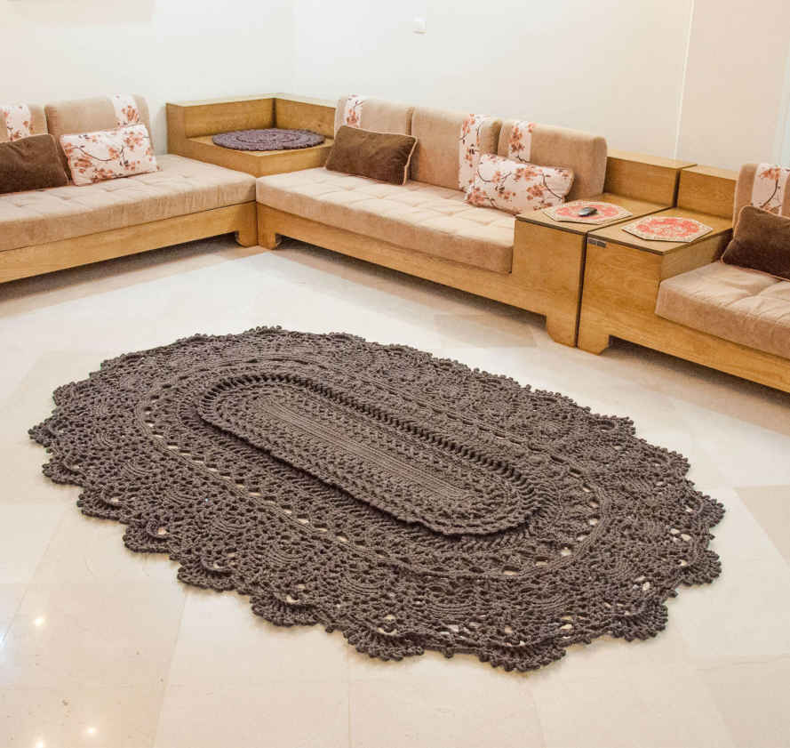 Price and Buy Handwoven Boho Macrame Floor Rug – Brown Color - Image 10