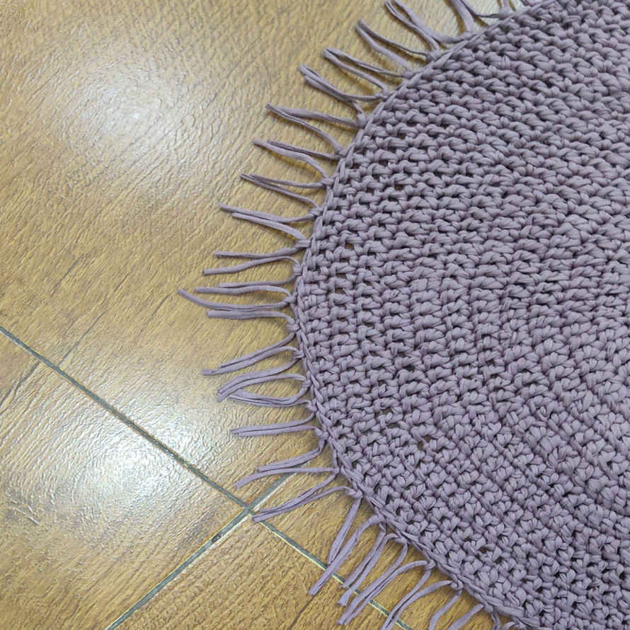 Price and Buy Handwoven Boho Macrame Floor Rug – Purple Color - Image 4