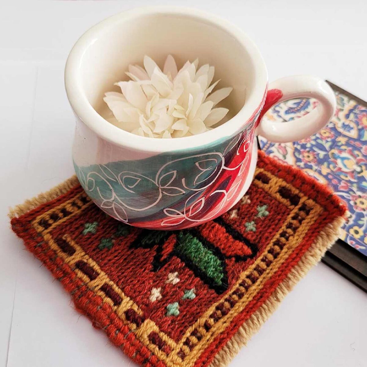 Price and Buy Handwoven Persian Kilim Coaster for Home & Kitchen - Image 4