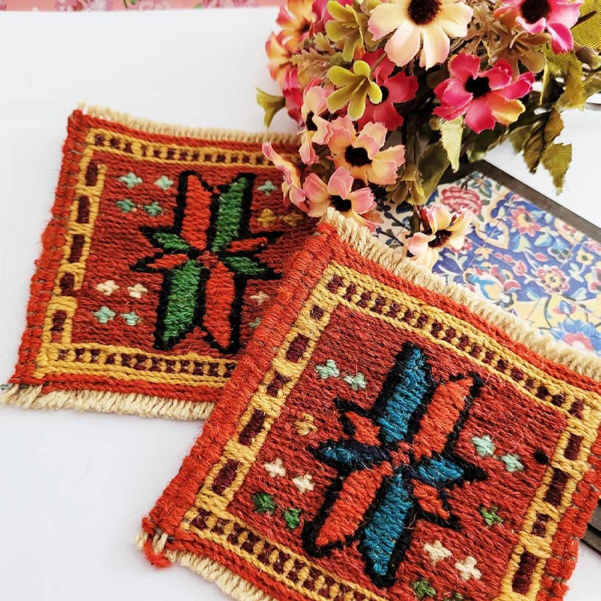 Price and Buy Handwoven Persian Kilim Coaster for Home & Kitchen - Image 5