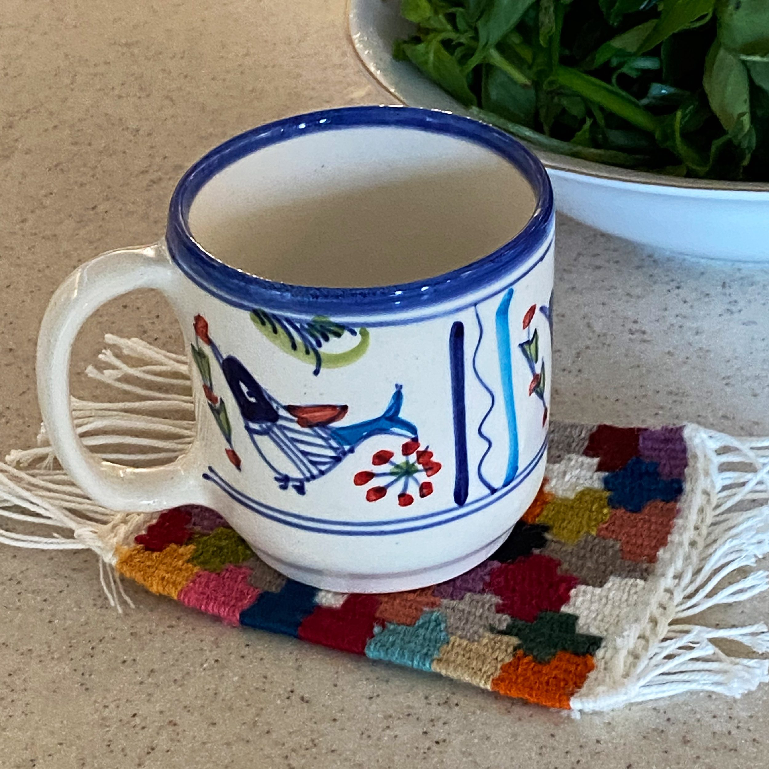 Price and Buy Handwoven Persian Kilim Coaster in Striped Design – Unique and Authentic (x2) - Image 3