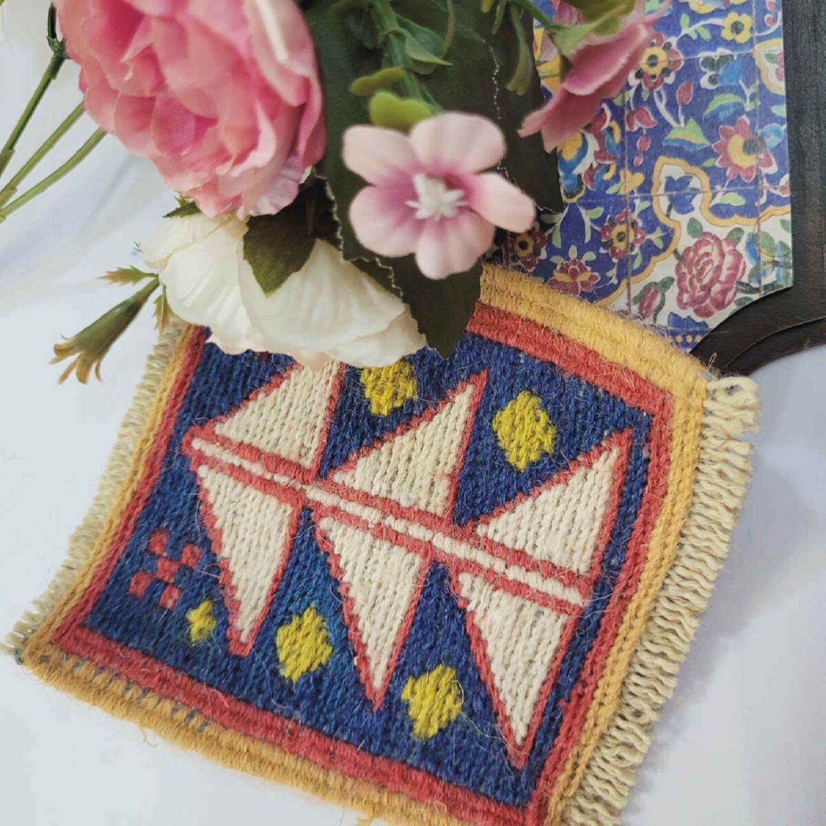 Price and Buy Handwoven Persian Kilim Coaster Pine Tree - Image 3