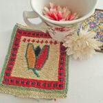 Price and Buy Handwoven Persian Kilim Coaster – Pistachio Design from Fars - Image 3