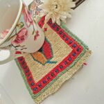 Price and Buy Handwoven Persian Kilim Coaster – Pistachio Design from Fars - Image 5