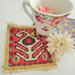 Price and Buy Handwoven Persian Kilim Coaster – Traditional Accessory in Geometric Design - Image 3