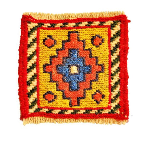 Price and Buy Handwoven Persian Kilim Coaster with Diamond Yellow_68ff31bf95050.jpeg Price and Buy Handwoven Persian Kilim Coaster with Diamond Yellow