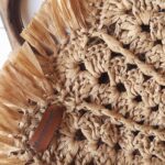 Price and Buy Handwoven Raffia Hand Fan Shaped Bag Perfect for Summer, Travel & Photoshoot - Image 3