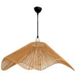 Price and Buy Handwoven Raffia Pendant Light – Modern Deformed Design Ceiling Lamp