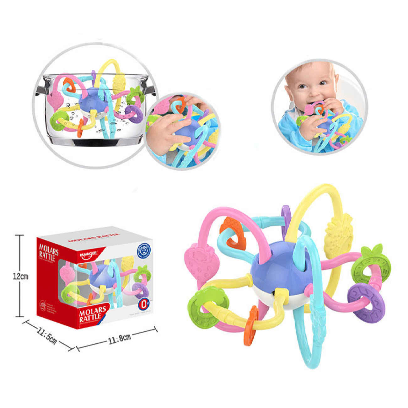 Price and Buy Hanger Baby Teether with Fun Galaxy Rattle & Fruit-Themed Design_6903a813a6050.jpeg Price and Buy Hanger Baby Teether with Fun Galaxy Rattle & Fruit-Themed Design - Image 4