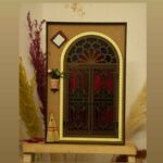 Price and Buy Hanging Wooden Mirror Key Holder with Traditional Opening Door Design