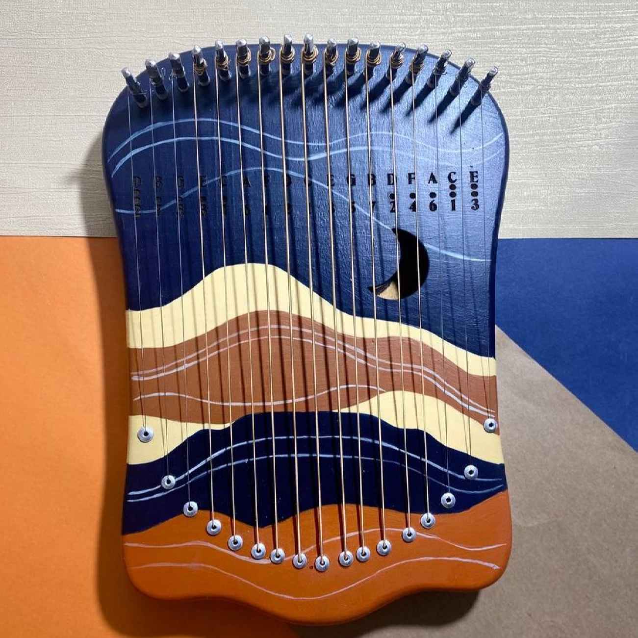 Price and Buy Harika Sunset Serenade Lyre Handcrafted Harmony with 17-String_69023e6bc2e03.jpeg Price and Buy Harika Sunset Serenade Lyre Handcrafted Harmony with 17-String - Image 1