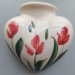 Price and Buy Heart Shaped Ceramic Wall-Mounted Planter, Floral Design