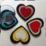 Price and Buy Heart-Shaped Felt Coasters Set Suitable for Dining Rooms and Coffee Tables (6x)