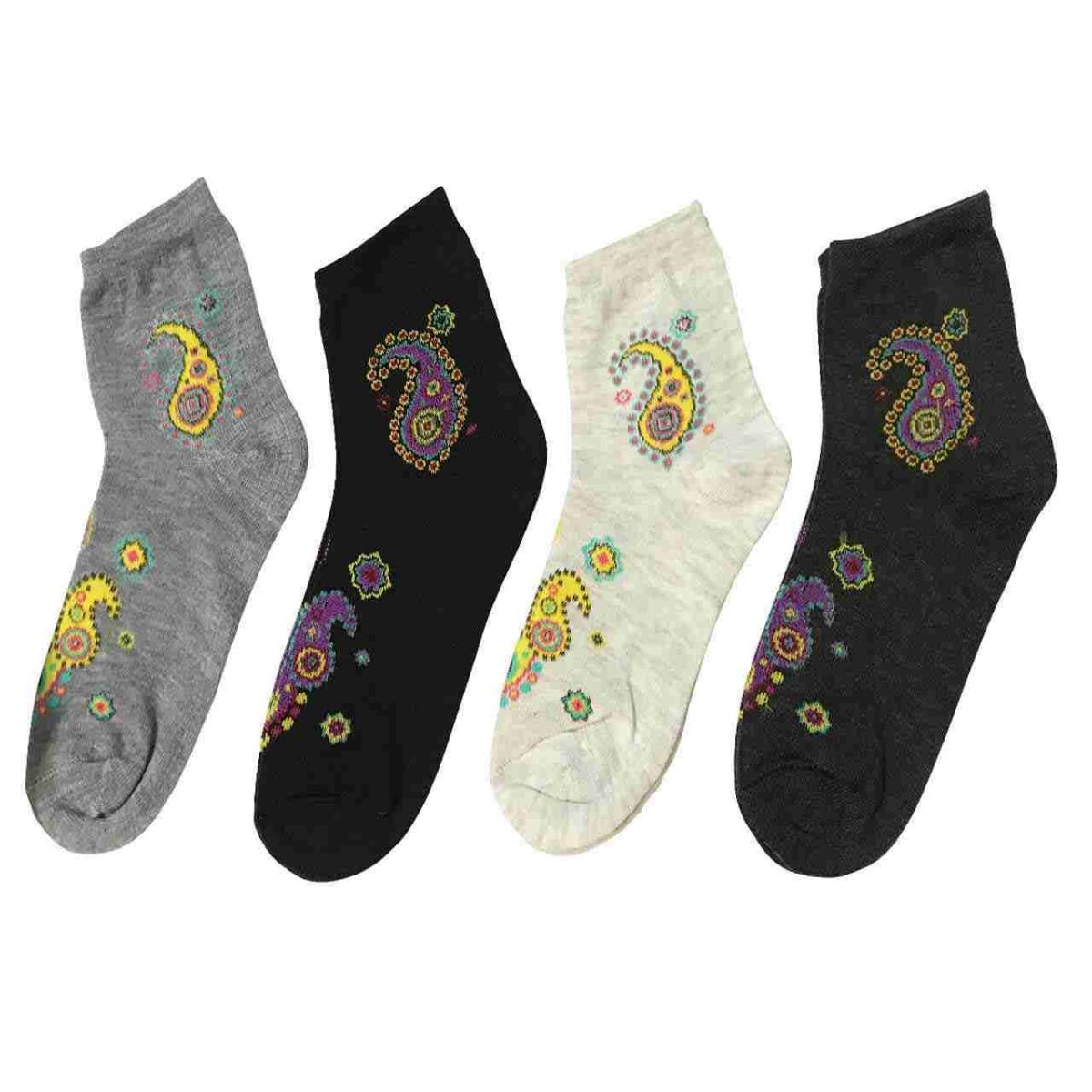 Price and Buy High Quality Liner Socks for Women with Paisley Pattern - Image 3