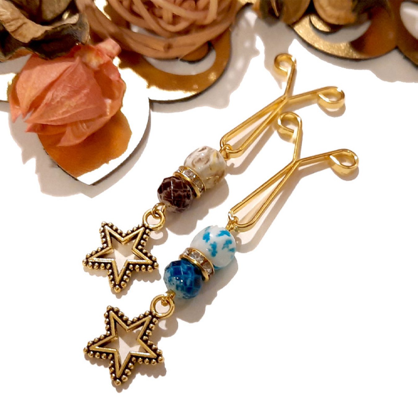 Price and Buy Hijab U Clips for Muslim Women Headscarf with Star Pendant (4 pcs) - Image 3