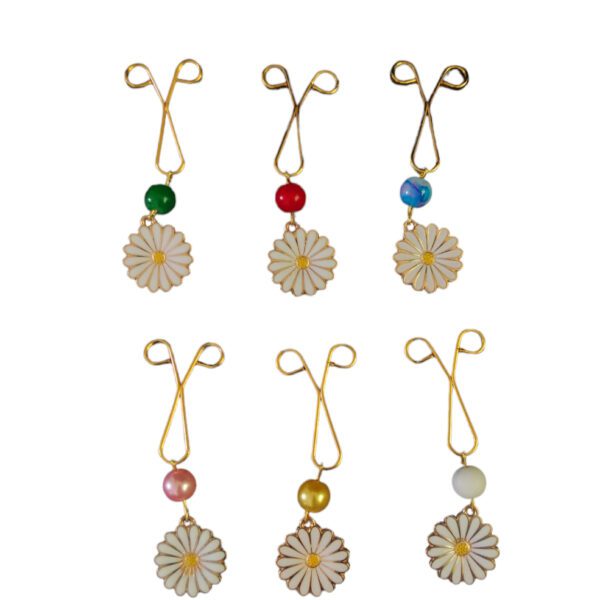 Price and Buy Hijab U Clips for Muslim Women with Chamomile Pendant (6 pcs)_68fec3fe8742e.jpeg Price and Buy Hijab U Clips for Muslim Women with Chamomile Pendant (6 pcs)