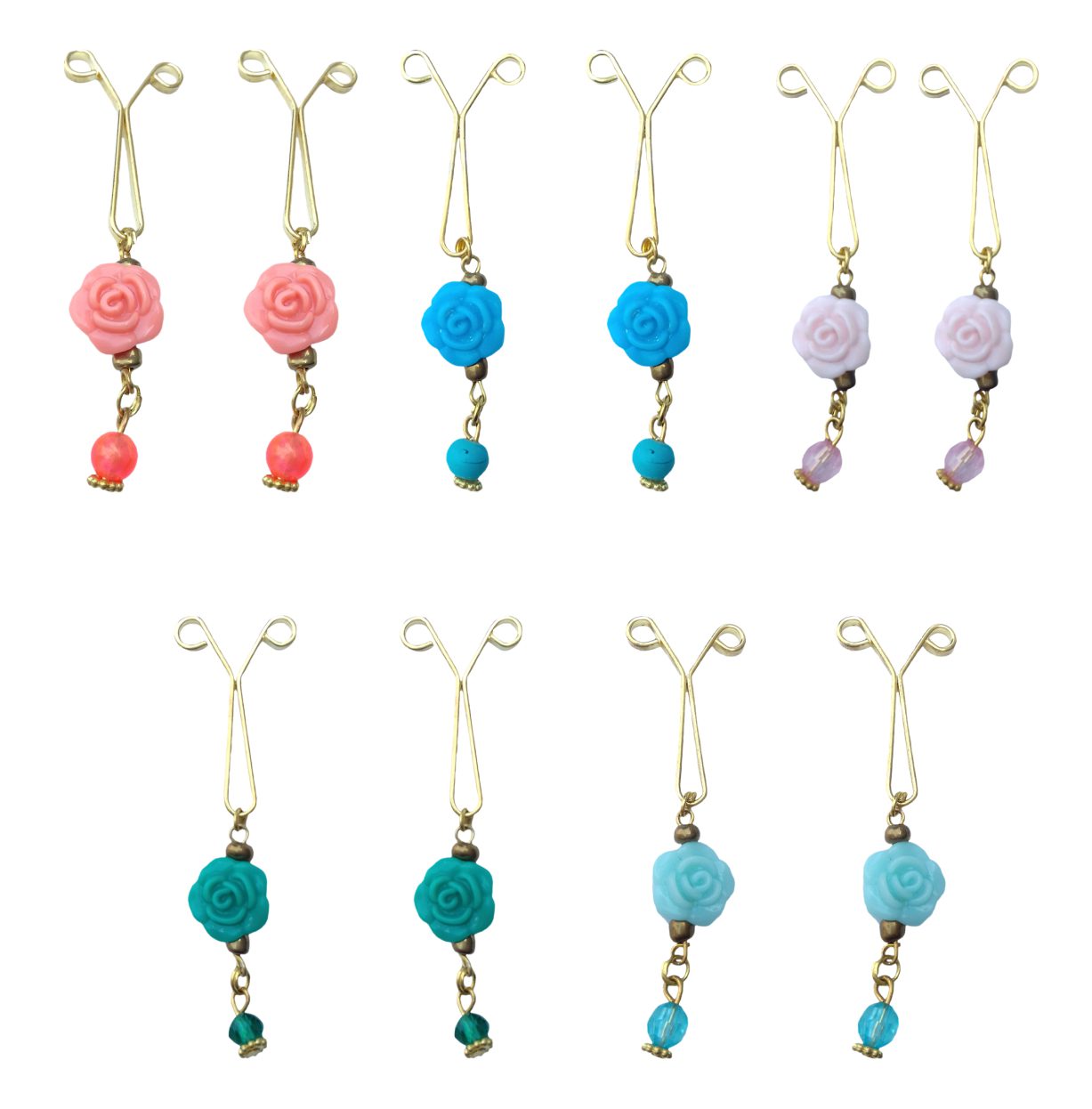 Price and Buy Hijab U Clips Set for Muslim Women With Flower Pendant (10 pcs)