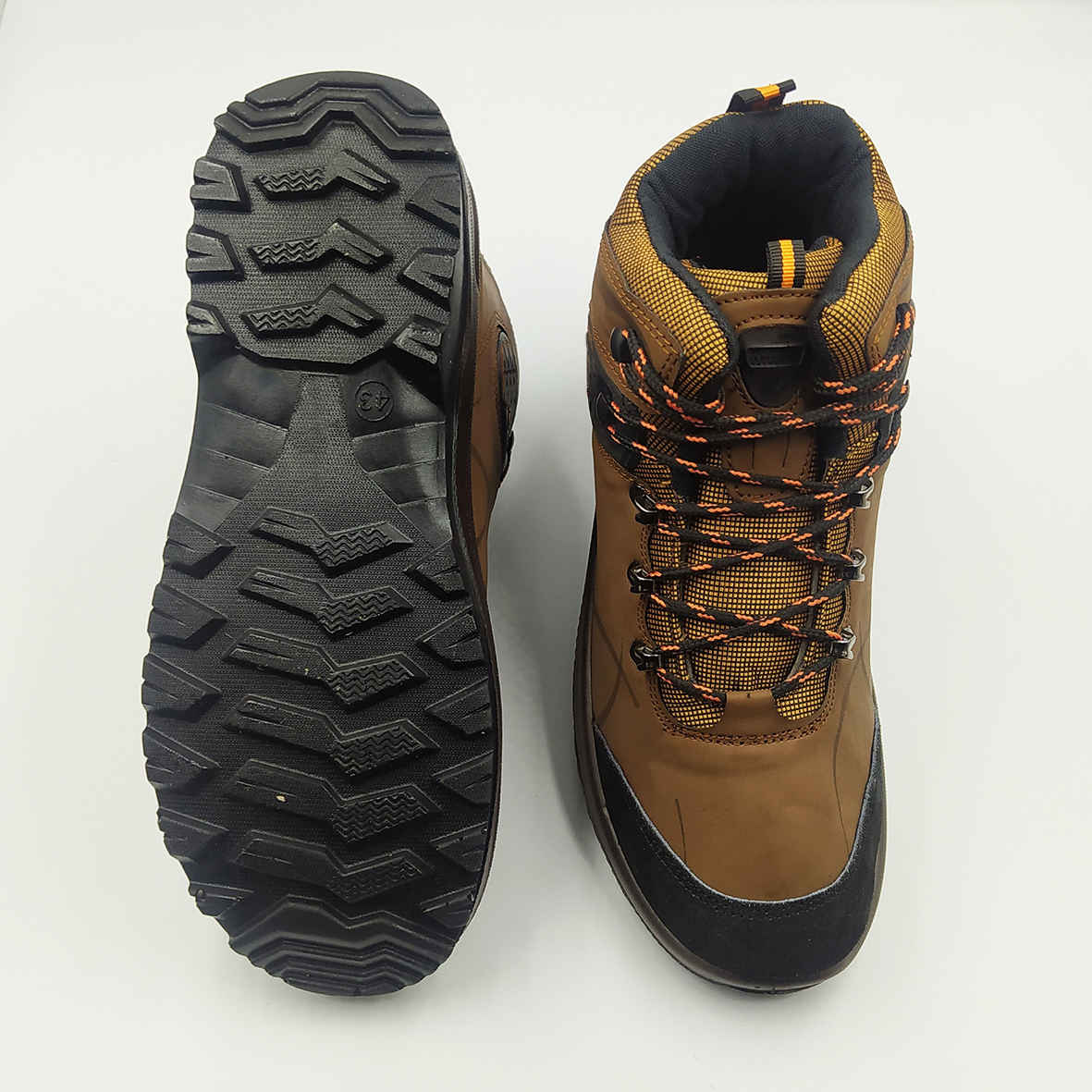 Price and Buy Hiking Boots for Men Brown Durable & Lightweight Faux Leather - Image 3