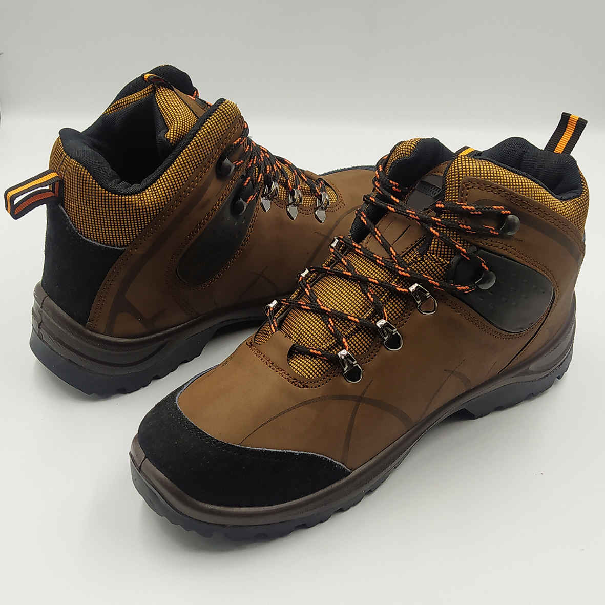 Price and Buy Hiking Boots for Men Brown Durable & Lightweight Faux Leather - Image 4