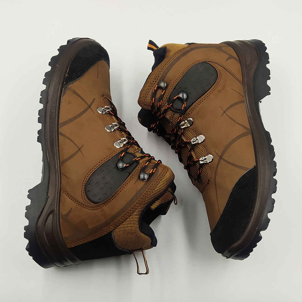 Price and Buy Hiking Boots for Men Brown Durable & Lightweight Faux Leather - Image 5