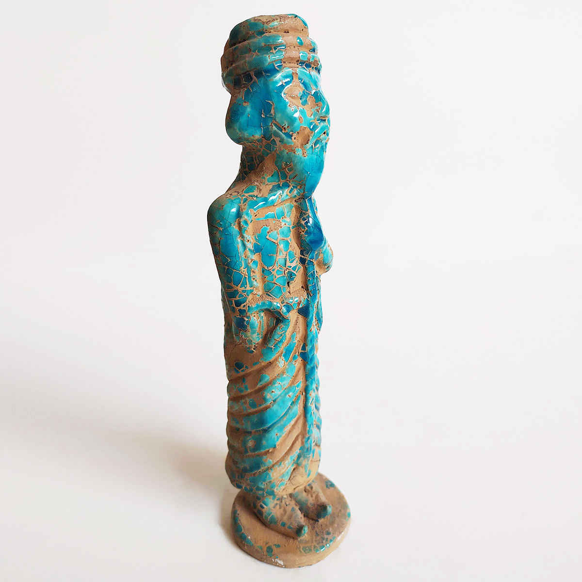 Price and Buy Historical Persian King Blue Pottery Figurine - Image 3