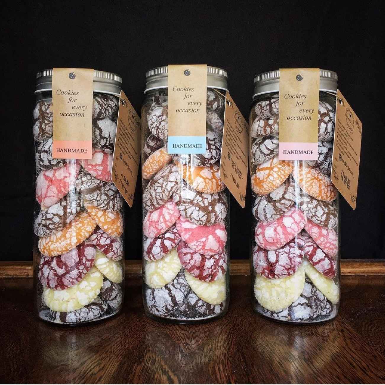 Price and Buy Homemade Crinkle Cookie Mix of Six Chocolate & Fruit Flavor 300 gr (2x)_6902441fc85c7.jpeg Price and Buy Homemade Crinkle Cookie Mix of Six Chocolate & Fruit Flavor 300 gr (2x) - Image 1