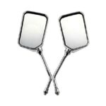 Price and Buy Honda CB Motorcycle Side Mirrors – Easy Install & High-Quality in Silver, Pack of 2