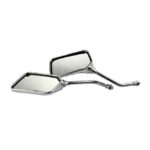 Price and Buy Honda CB Motorcycle Side Mirrors – Easy Install & High-Quality in Silver, Pack of 2 - Image 3