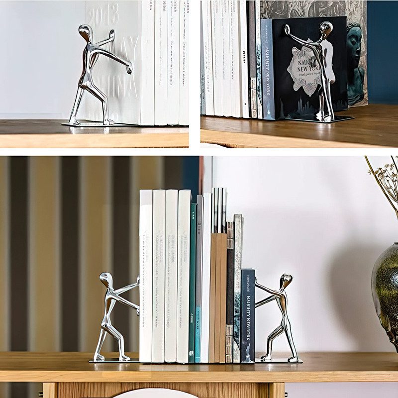 Price and Buy Human Figure Metal Sculpture Bookend – Suitable for Contemporary Interiors - Image 3