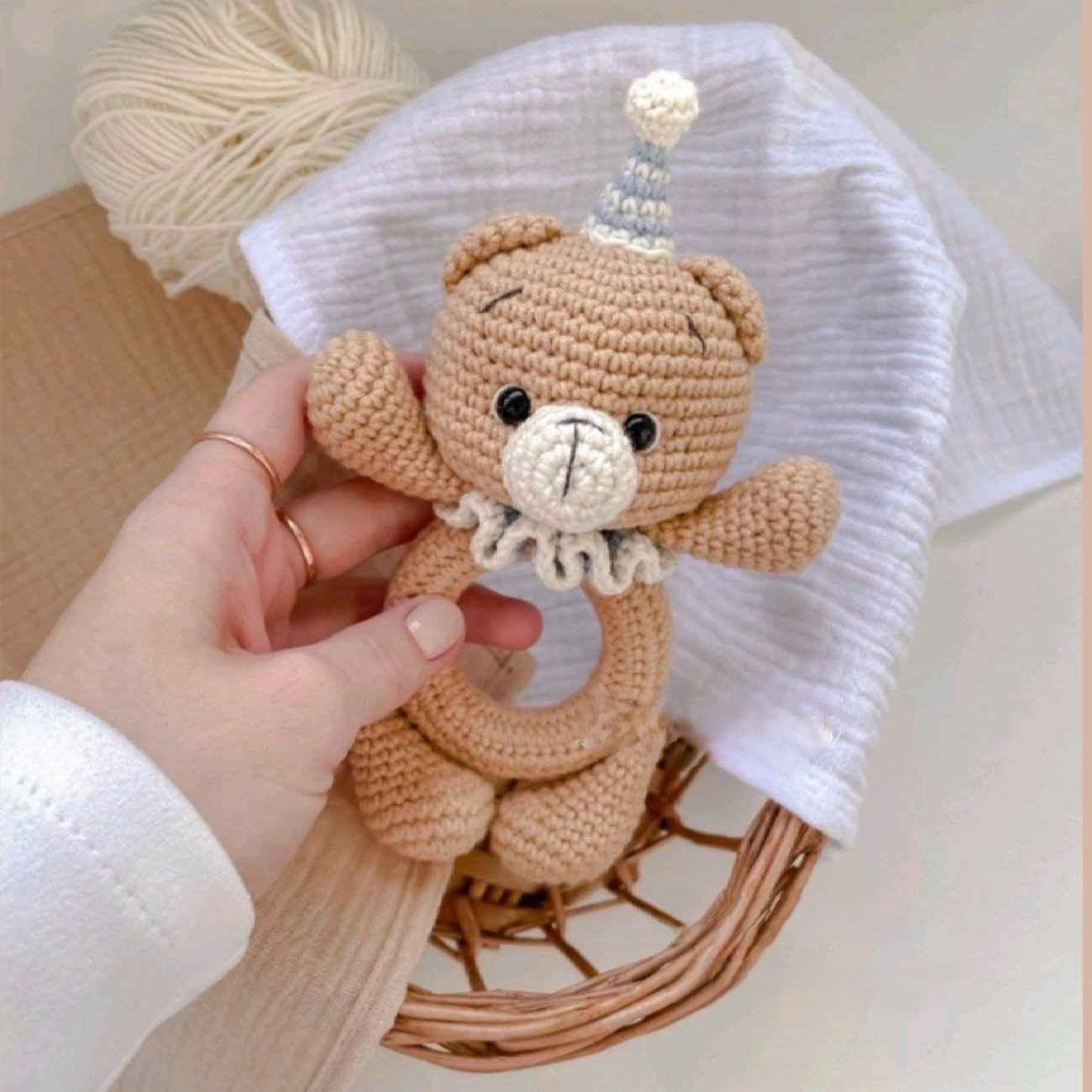 Price and Buy Hypoallergenic Knitted Bear Rattle – Suitable for Infants to Stimulate Sensory Development_6903ab1c49887.jpeg Price and Buy Hypoallergenic Knitted Bear Rattle – Suitable for Infants to Stimulate Sensory Development - Image 1