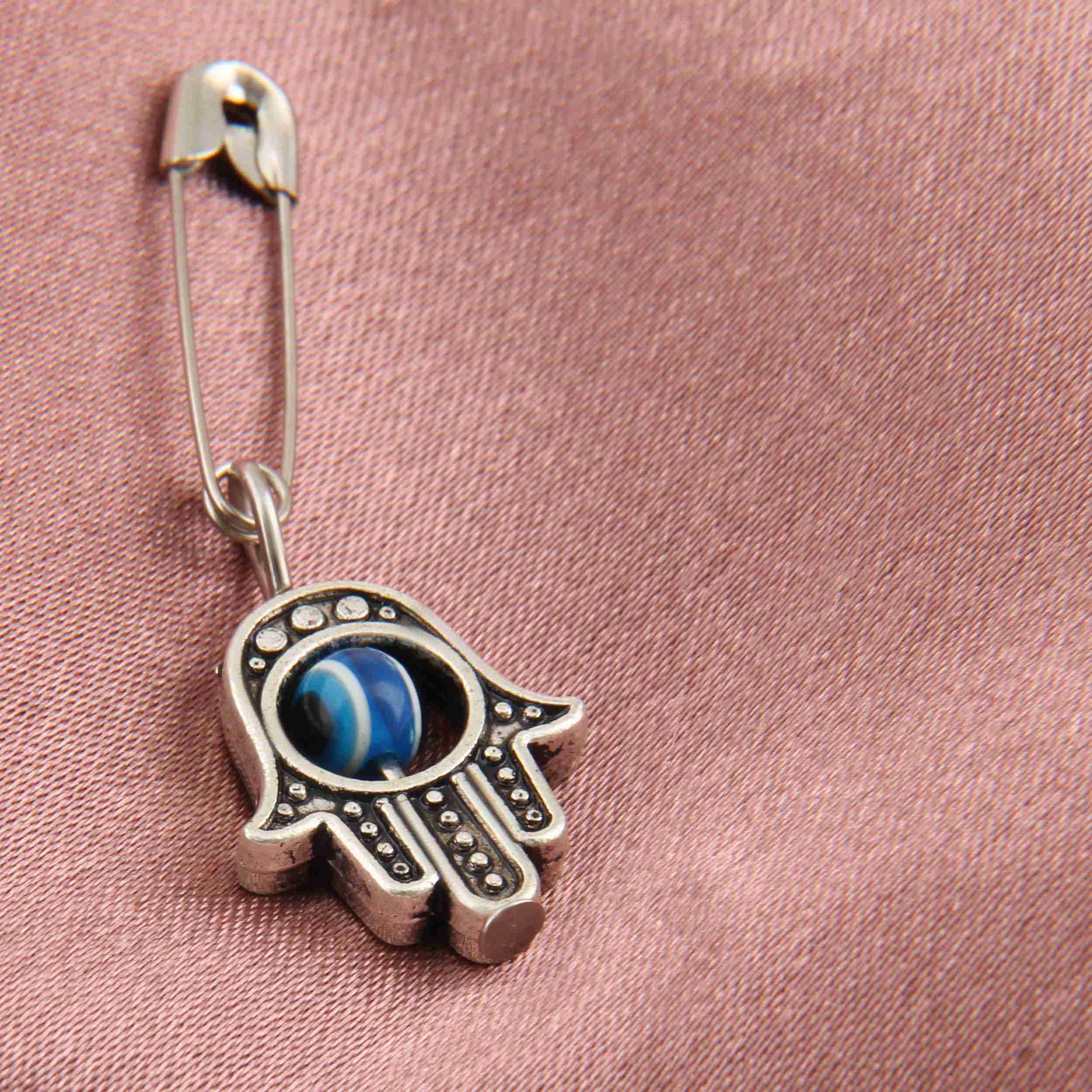 Price and Buy Hypoallergenic Safety Pin Brooch for Women – Evil Eye Design for Sensitivity and Protection - Image 3