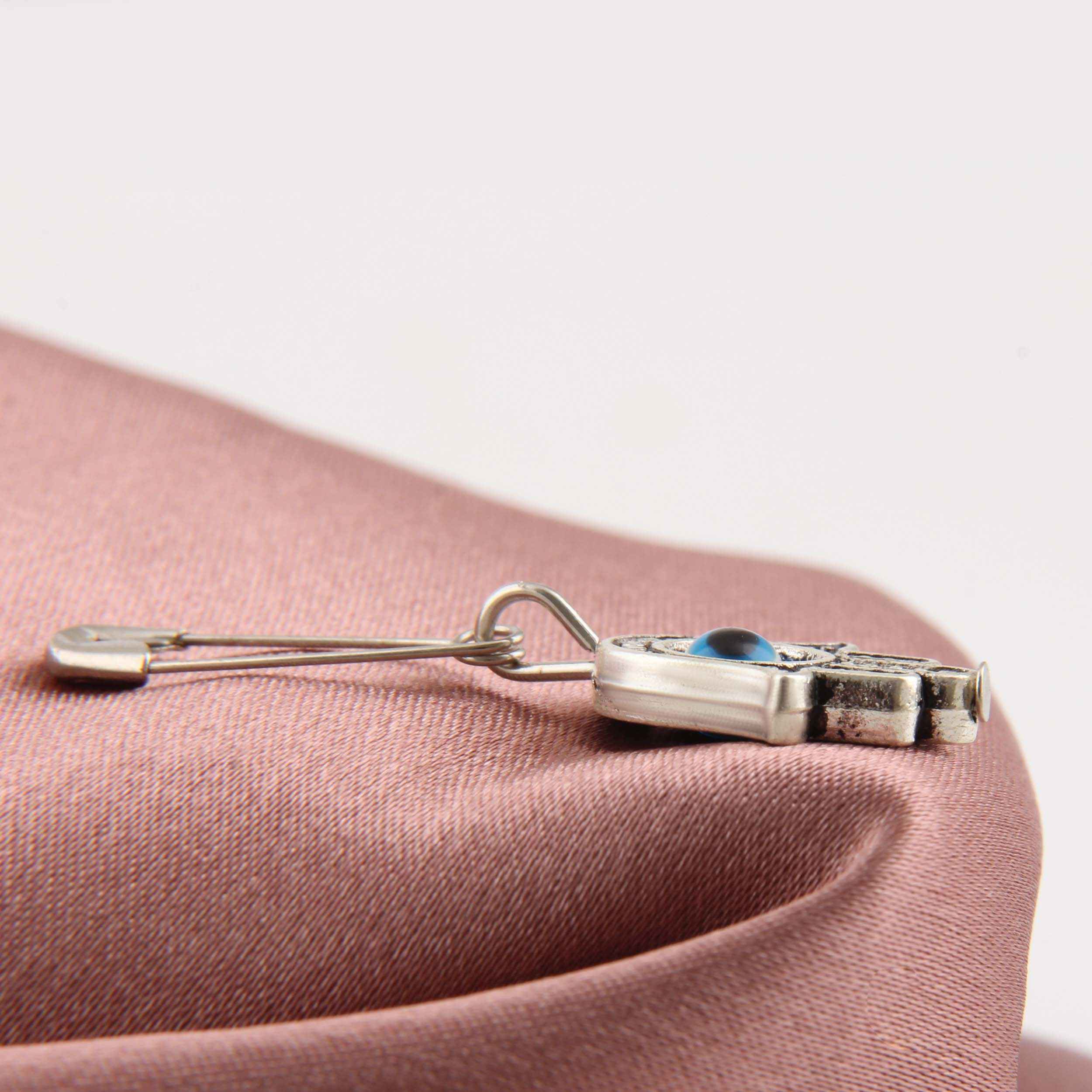Price and Buy Hypoallergenic Safety Pin Brooch for Women – Evil Eye Design for Sensitivity and Protection - Image 5