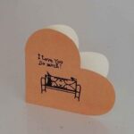 Price and Buy I Love You So Much Heart-Shaped Bench Card